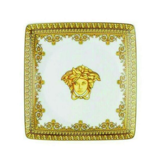 Imagen de Plato cuadrado Baroque Bianco