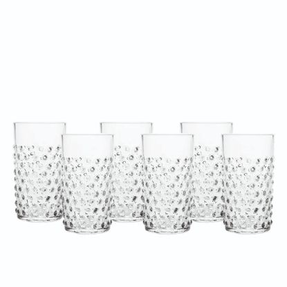 Imagen de Crystal hobnail tumber set de 6