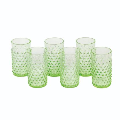 Imagen de Light green hobnail tumbler set de 6