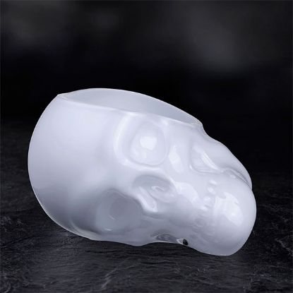 Imagen de Memento Mori skull bowl opal white small