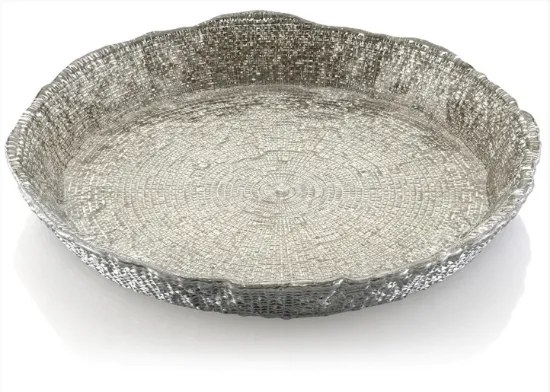 Imagen de DIAMANTE FRUITBOWL CM 32 BEIGE CON CROMO