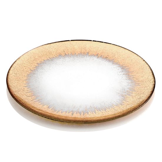 Imagen de ORIZZONTE PLATTER CM.37 CLEAR GOLD DECORATION