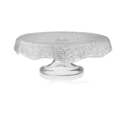 Imagen de DIAMANTE FOOTED CAKESTAND SCALLOPED CM 33 CLEAR