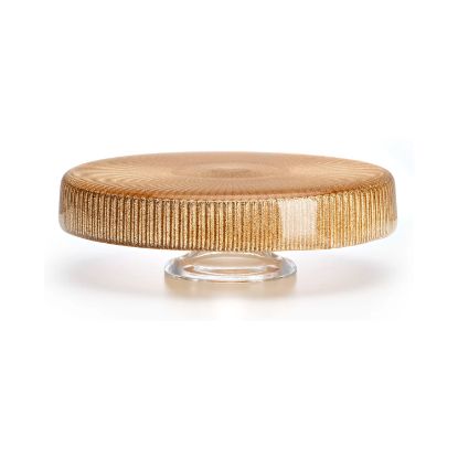Imagen de NOEL SCALLOPPED GLASS CAKESTAND XM 26 ROSE GOLD GL