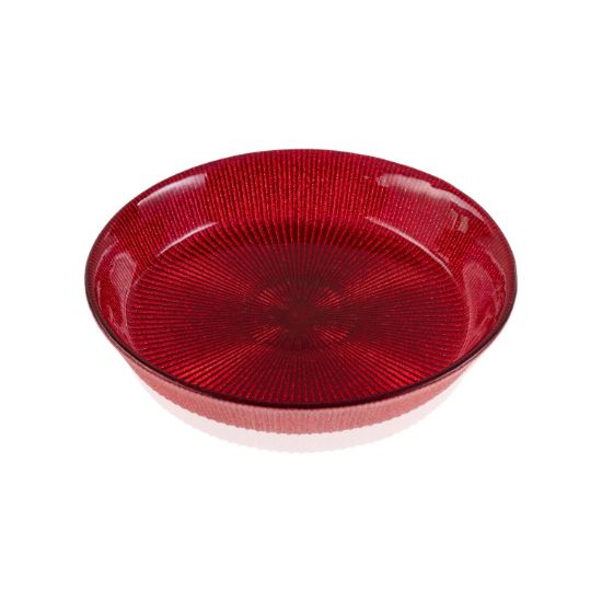 Imagen de NOEL FRUIT BOWL CM 32 RED GLITTER DECORATION